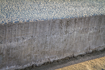Highway under construction - close up of a cross section  