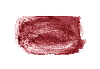 Abstract red watercolor on white background.