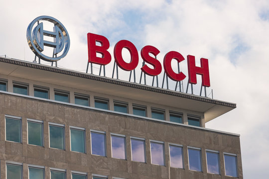 wetzlar, hesse/germany - 17 01 2020: bosch factory sign in wetzlar germany