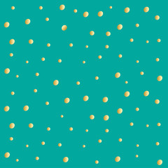 Vector seamless background.. Web texture. Yellow spots on a green background.