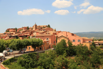 Fototapeta na wymiar View of beautiful village Roussillon France