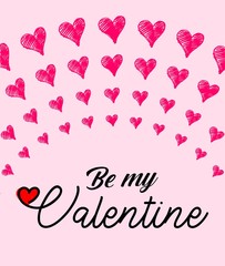  Valentine's day gift cart with be my valentine text. Love related items. Home decoration printable.