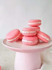 macaroons on white background
