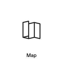 Map line icon - Vector