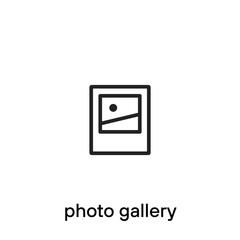 Photo gallery line icon - Vector