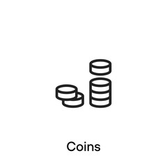 Coin line icon - Vector