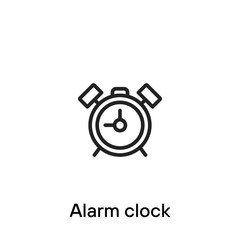 Alarm clock line icon - Vector
