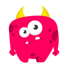 Monster vector isolated. Colorful and cute creature