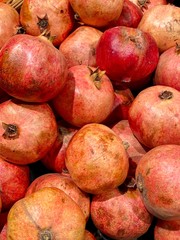 a lot of pomegranates 
