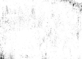 Abstract vector noise. Small particles of debris and dust. Distressed uneven background. Grunge texture overlay with fine grains isolated on white background. Vector illustration. EPS10.