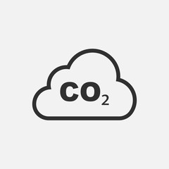 CO2 icon isolated on white background. Vector illustration.