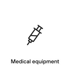 Medical equipment line icon - Vector