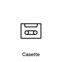 Casette house line icon - Vector