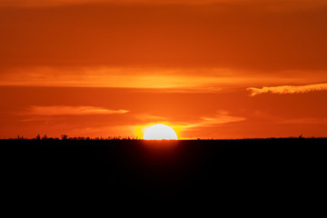 Sunset over North Rhine-Westphalia, Germany