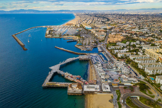 Redondo Beach Pier As Seen From Above On A Clear Day