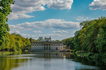 Royal Lazienki Park in Warsaw, Palace on the water, Poland