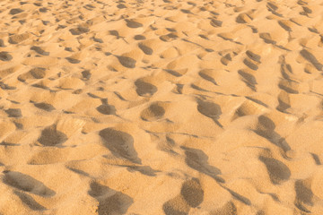 texture of sand pattern on a beach in the summer at Phuket, Thailand