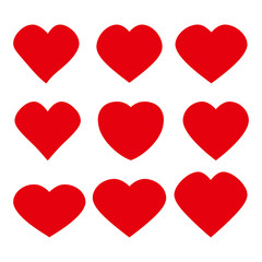 Heart vector icon. Concept of love. Set Set of hearts. Vector design abstract illustration