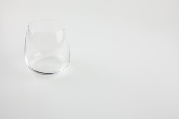 Transparent glass on a white background