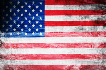 Flag of USA grunge background