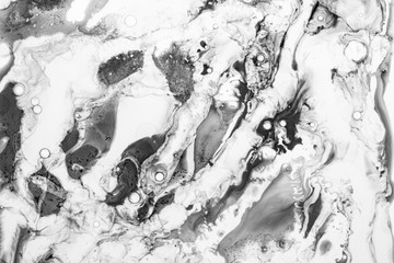black ink in water - an texture close up