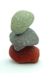 Heap of coloured volcanic rocks. Sign of balance.