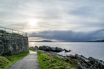 Coastal path between Buncrana in County Donegal and the life boat Station