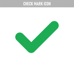Green tick, check mark icon, approval and ok checkmark sign.