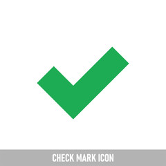 Green tick, check mark icon, approval and ok checkmark sign.
