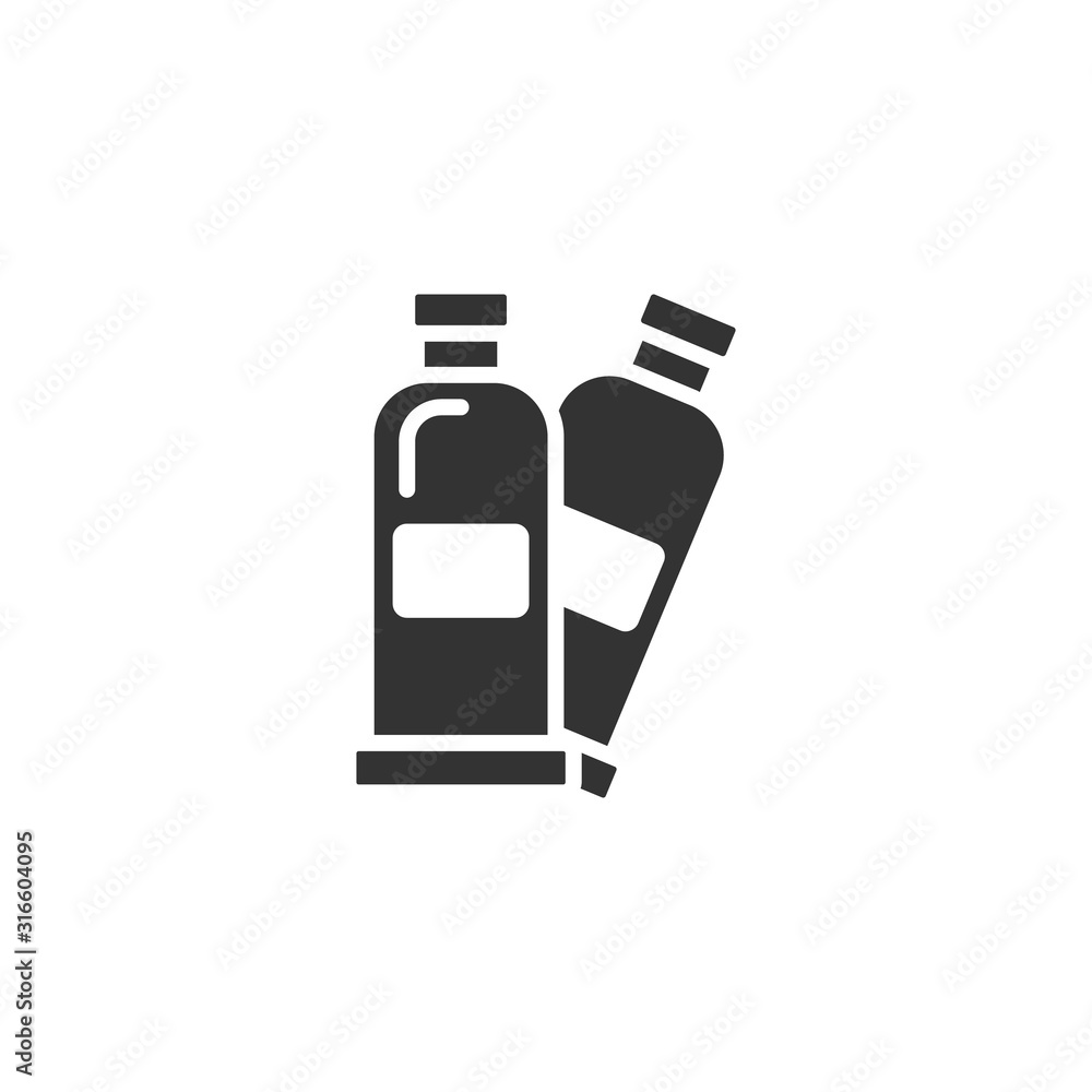 Poster paint, color icon. simple vector drawing tools icons for ui and ux, website or mobile application