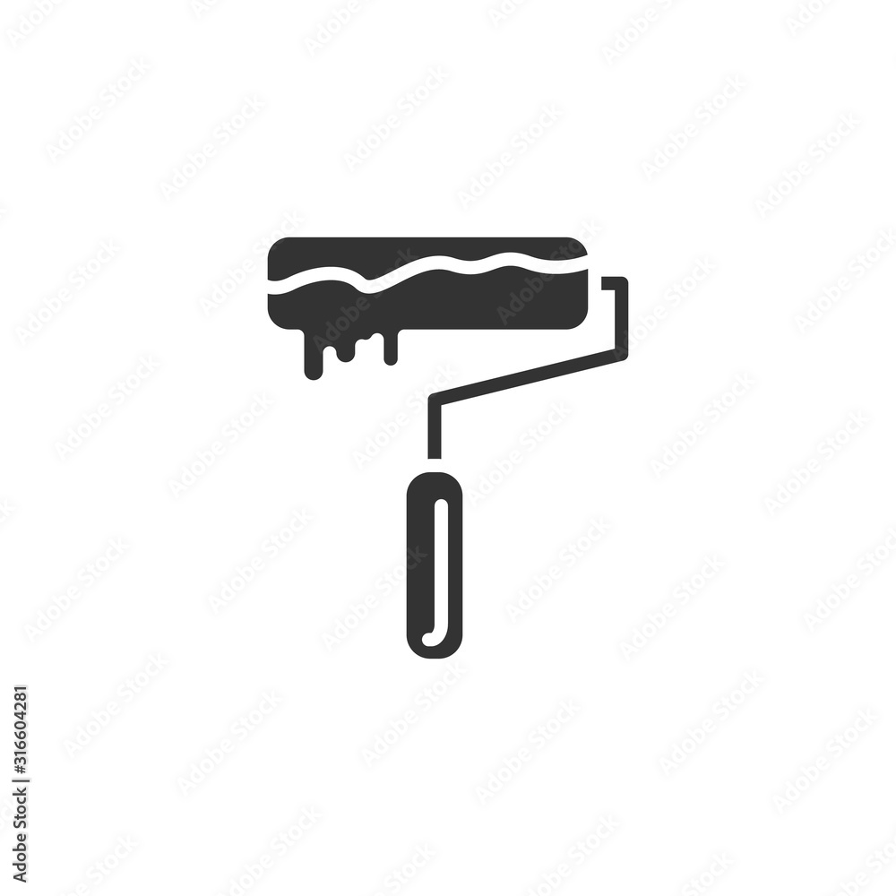 Aufkleber roller, paint icon. simple vector drawing tools icons for ui and ux, website or mobile application