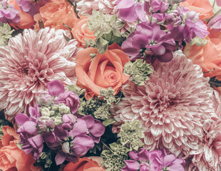 Natural floral bouquet. Floral background