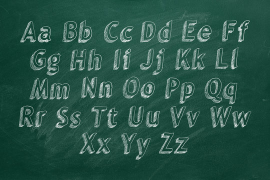 Abc chalkboard chalk education hi-res stock photography and images - Alamy