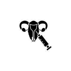 Injection, uterine icon. Simple gynaecology icons for ui and ux, website or mobile application