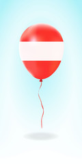 Austria balloon with flag.Ballon in the Country National Colors. Country Flag Rubber Balloon. Vector Illustration.