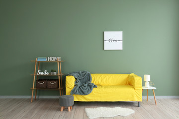 Stylish interior of living room
