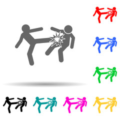 Fight, super power multi color style icon. Simple glyph, flat vector of special human powerful icons for ui and ux, website or mobile application