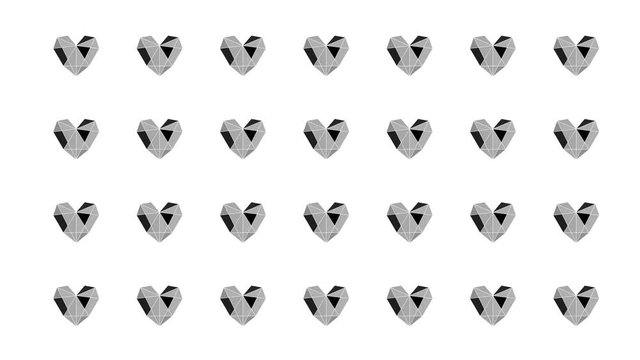 Black shapes heart pattern