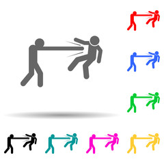 Super power, fight multi color style icon. Simple glyph, flat vector of special human powerful icons for ui and ux, website or mobile application