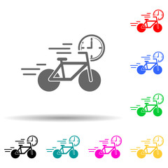 bike speed multi color style icon. Simple glyph, flat vector of speed icons for ui and ux, website or mobile application