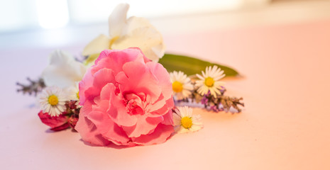 Fondo de flores para el día de los enemorados