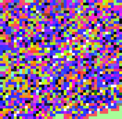 Abstract webpunk and vaporwave style background with pixelated glitched screen. Generative computer art.