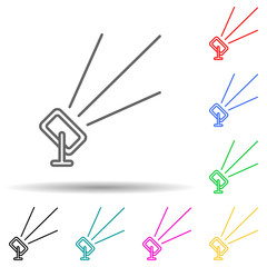outdoor floodlight multi color style icon. Simple thin line, outline vector of spotlight icons for ui and ux, website or mobile application