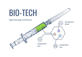 Bio tech low poly illustration