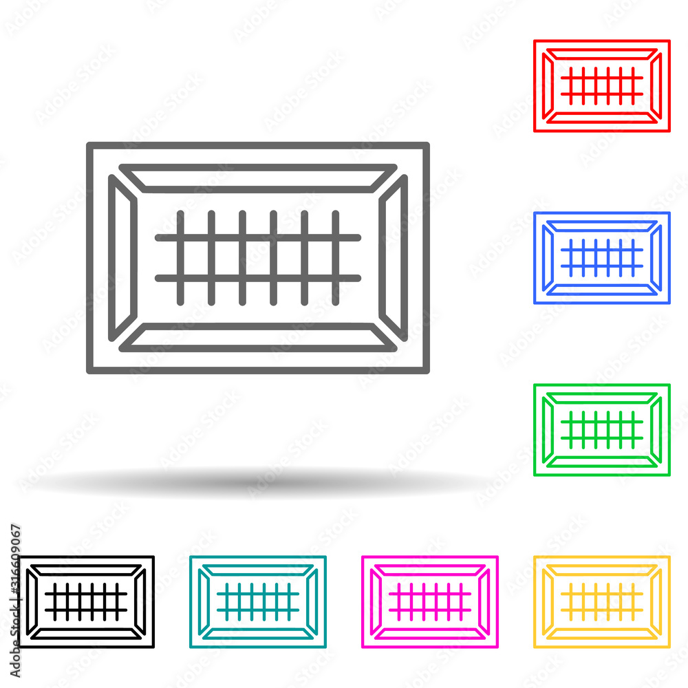 Poster searchlight multi color style icon. simple thin line, outline vector of spotlight icons for ui and u