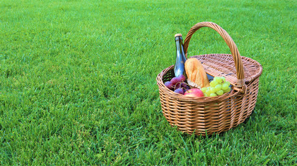 Outdoor picnic at sunny day