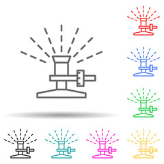 plant sprinkler multi color style icon. Simple thin line, outline vector of sprinkler icons for ui and ux, website or mobile application