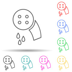 shower multi color style icon. Simple thin line, outline vector of sprinkler icons for ui and ux, website or mobile application