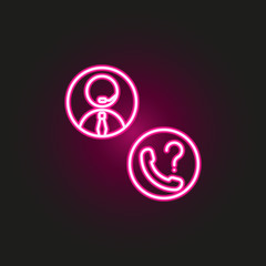 telecommunication problem solving neon style icon. Simple thin line, outline vector of telecommunication icons for ui and ux, website or mobile application