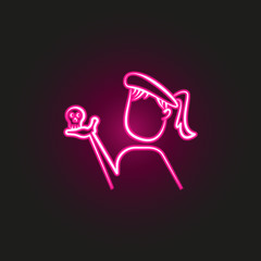 actor neon style icon. Simple thin line, outline vector of theatre icons for ui and ux, website or mobile application